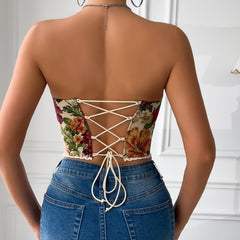 Floral Drawstring Corset