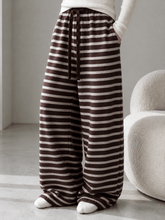 Striped Knit Thickened Casual Pants