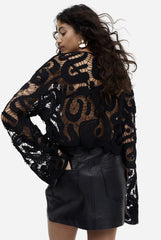 Island Mood Crochet Cover Up Top