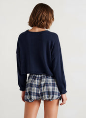 Y2K Plaid Faux Button Skirt with Built-in Shorts Skirt