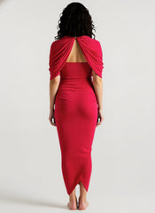 Slim Ruched Backless Chic Formal Dress