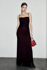 Vacation Mesh A-Line Maxi Dress