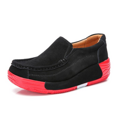 Marbella Women's Platform Slip On Black Shoes