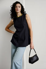 French Linen Crew Neck Blouse