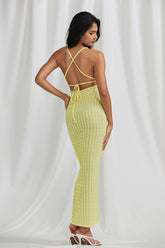 Cross Back Bodycon Maxi Dress