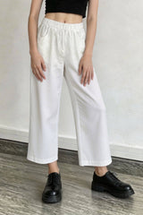 Linen Relaxed Cropped Pants