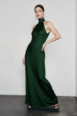 Halter Neck Backless Mermaid Prom Dress