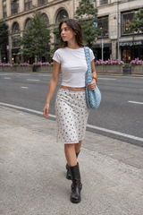 Low Waist Polka Dot Print Skirt