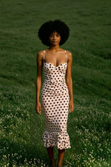 Polka Dot Shirred Slip Birthday Dress