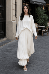 Structured Puff Ankle Chic Casual Pants