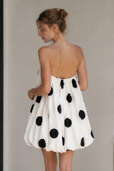 Polka Dot Print Bodycon Mini Dress