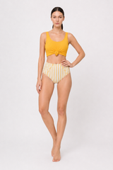 Striped Print Bikini Two Piece Swim Set