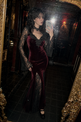 Dark Lace Curve Gothic Dress