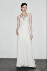 Cap Sleeve Applique Sheath Bohemian Lace Dress