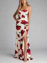 Tie-Back Floral Print Midi Dress