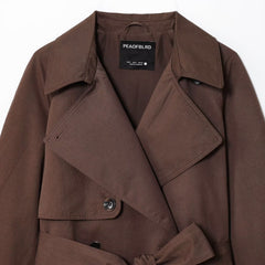 Double-Breasted Belted Trench Coat