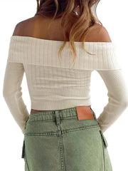 Morley Off Shoulder Sweater Cream