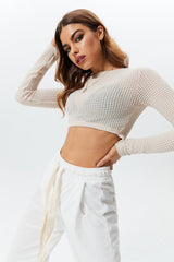 Asymmetrical Hem Solid Long Sleeve T-Shirt