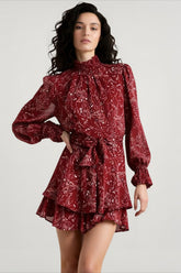Spring Vintage Perspective Floral Print Dress