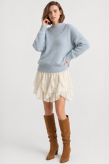 Romantic Ruffled Asymmetrical Chiffon Mini Skirt