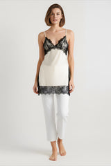 Lace Panel Slim Fit Cami Top