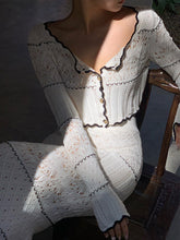 Contrast Binding Knit Set