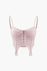Tie Front Garter Cami Top
