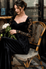 Flare Sleeve Lace Gothic Dress
