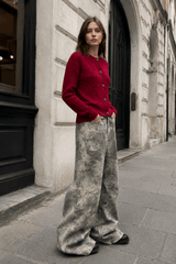 Loose Hip Hop Washed Tree Camo Jeans