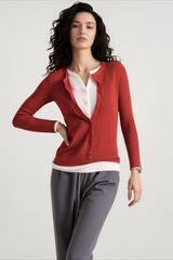 Layered Collar Slim Knit Top