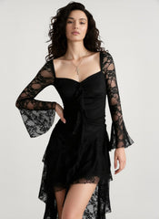 Enchantingcore Transparent Bodice Midi Dress