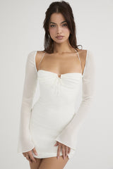 Long Sleeve Bardot Mini Dress