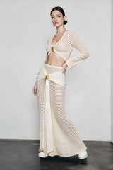 Sexy Bodycon Sheer Cutout Vacation Set