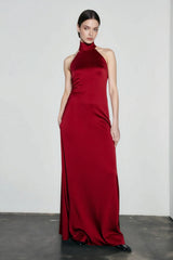 Halter Neck Backless Mermaid Prom Dress