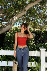 Solid Color Halter Cami Top