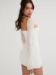 Long Sleeve Bardot Mini Dress