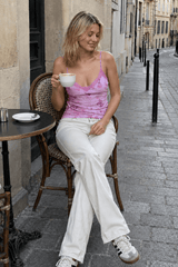 Butterfly Print Mesh Lace Panel Cami Top