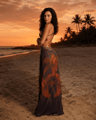 Printed Tie Low Rise Three Piece Swim Set