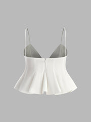 Peplum Spaghetti Strap Top