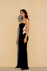 Off Shoulder Hollow Bow Mermaid Bandage Formal Dress