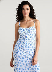 Elegant Floral Beach Bodycon Streetwear Long Summer Clothes Midi Dresses