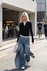 Vintage Washed Deconstructed Jeans