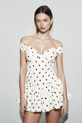 Off-Shoulder Peplum Mini Dress