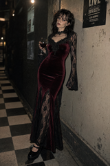 Dark Lace Curve Gothic Dress