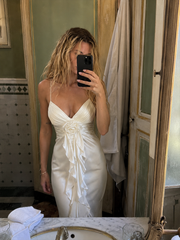 Sexy Halter V Neck Backless Sash Maxi Dress