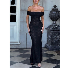 Lace Backless Dress With Shawl