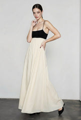 Casual Colorblock Cami Vacation Dress