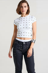 Metal Trim Fitted T-shirts