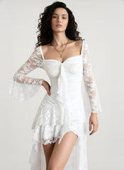 Enchantingcore Transparent Bodice Midi Dress