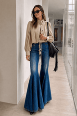 Short Khaki Puff Sleeve Trench Coat